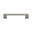 This is an image of a Heritage Brass - Cabinet Pull Metro Design 128mm CTC Satin Nickel Finish, c0337-128-sn that is available to order from Trade Door Handles in Kendal.