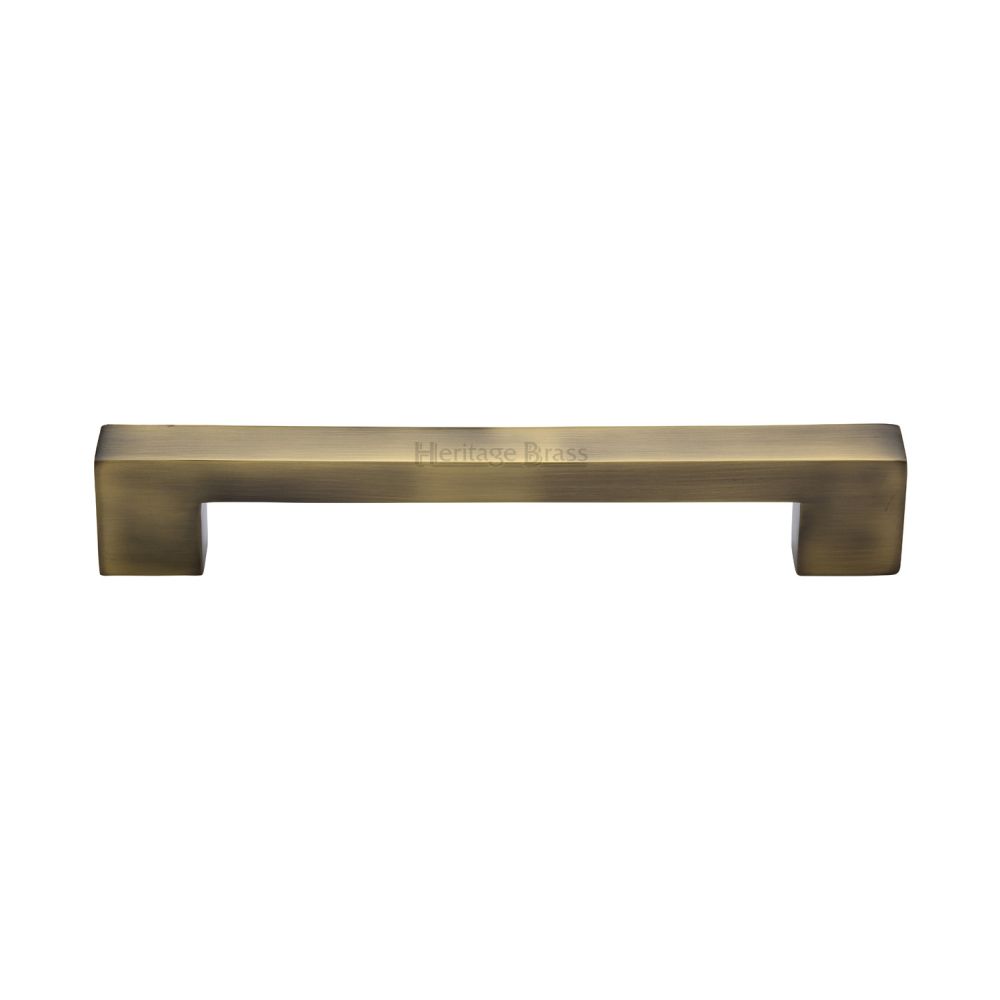 This is an image of a Heritage Brass - Cabinet Pull Metro Design 160mm CTC Antique Brass Finish, c0337-160-at that is available to order from Trade Door Handles in Kendal.