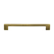 This is an image of a Heritage Brass - Cabinet Pull Metro Design 192mm CTC Antique Brass Finish, c0337-192-at that is available to order from Trade Door Handles in Kendal.