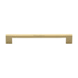 This is an image of a Heritage Brass - Cabinet Pull Metro Design 192mm CTC Satin Brass Finish, c0337-192-sb that is available to order from Trade Door Handles in Kendal.