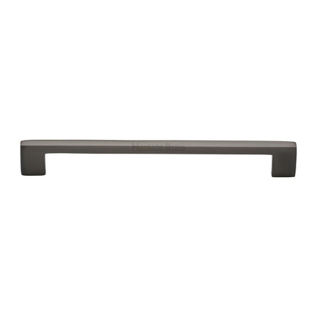 This is an image of a Heritage Brass - Cabinet Pull Metro Design 203mm CTC Matt Bronze Finish, c0337-203-mb that is available to order from Trade Door Handles in Kendal.