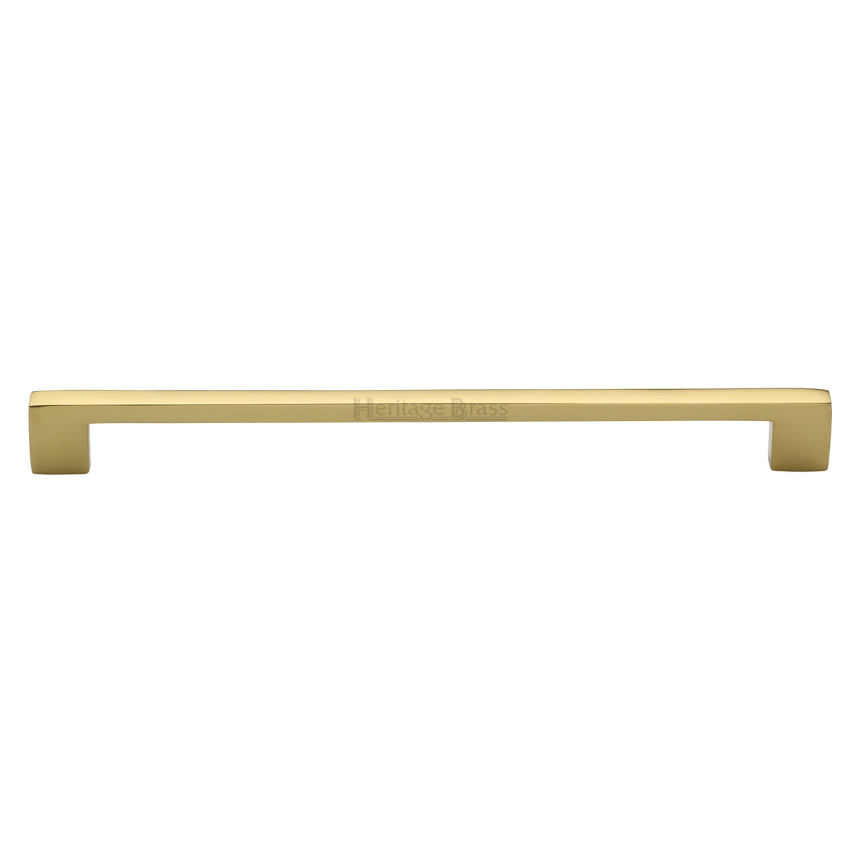 This is an image of a Heritage Brass - Cabinet Pull Metro Design 254mm Polished Brass finish, c0337-254-pb that is available to order from Trade Door Handles in Kendal.