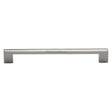 This is an image of a Heritage Brass - Cabinet Pull Metro Design 254mm CTC Polished Nickel Finish, c0337-254-pnf that is available to order from Trade Door Handles in Kendal.