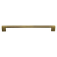 This is an image of a Heritage Brass - Cabinet Pull Metro Design 256mm CTC Antique Brass Finish, c0337-256-at that is available to order from Trade Door Handles in Kendal.