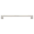 This is an image of a Heritage Brass - Cabinet Pull Metro Design 256mm CTC Polished Nickel Finish, c0337-256-pnf that is available to order from Trade Door Handles in Kendal.