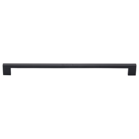 This is an image of a Heritage Brass - Cabinet Pull Metro Design 320mm CTC Matt Black Finish, c0337-320-bkmt that is available to order from Trade Door Handles in Kendal.