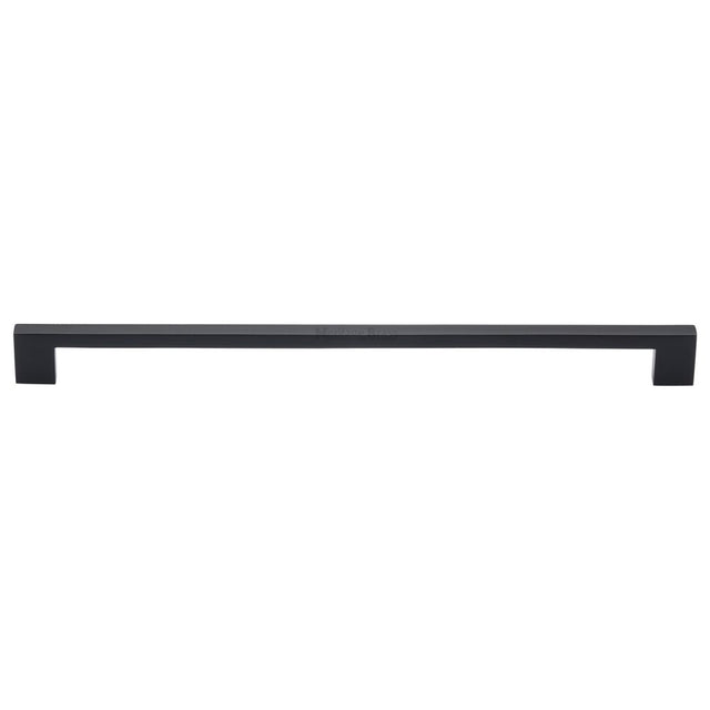 This is an image of a Heritage Brass - Cabinet Pull Metro Design 320mm CTC Matt Black Finish, c0337-320-bkmt that is available to order from Trade Door Handles in Kendal.