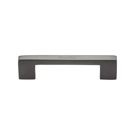 This is an image of a Heritage Brass - Cabinet Pull Metro Design 96mm CTC Matt Bronze Finish, c0337-96-mb that is available to order from Trade Door Handles in Kendal.