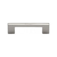 This is an image of a Heritage Brass - Cabinet Pull Metro Design 96mm CTC Polished Nickel Finish, c0337-96-pnf that is available to order from Trade Door Handles in Kendal.