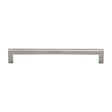 This is an image of a Heritage Brass - Cabinet Pull Square Metro Design 192mm CTC Polished Nickel Finish, c0339-192-pnf that is available to order from Trade Door Handles in Kendal.