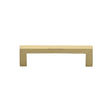 This is an image of a Heritage Brass - Cabinet Pull Square Metro Design 96mm CTC Satin Brass Finish, c0339-96-sb that is available to order from Trade Door Handles in Kendal.