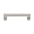 This is an image of a Heritage Brass - Cabinet Pull Apollo Design 128mm CTC Polished Nickel Finish, c0345-128-pnf that is available to order from Trade Door Handles in Kendal.