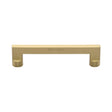 This is an image of a Heritage Brass - Cabinet Pull Apollo Design 128mm CTC Satin Brass Finish, c0345-128-sb that is available to order from Trade Door Handles in Kendal.