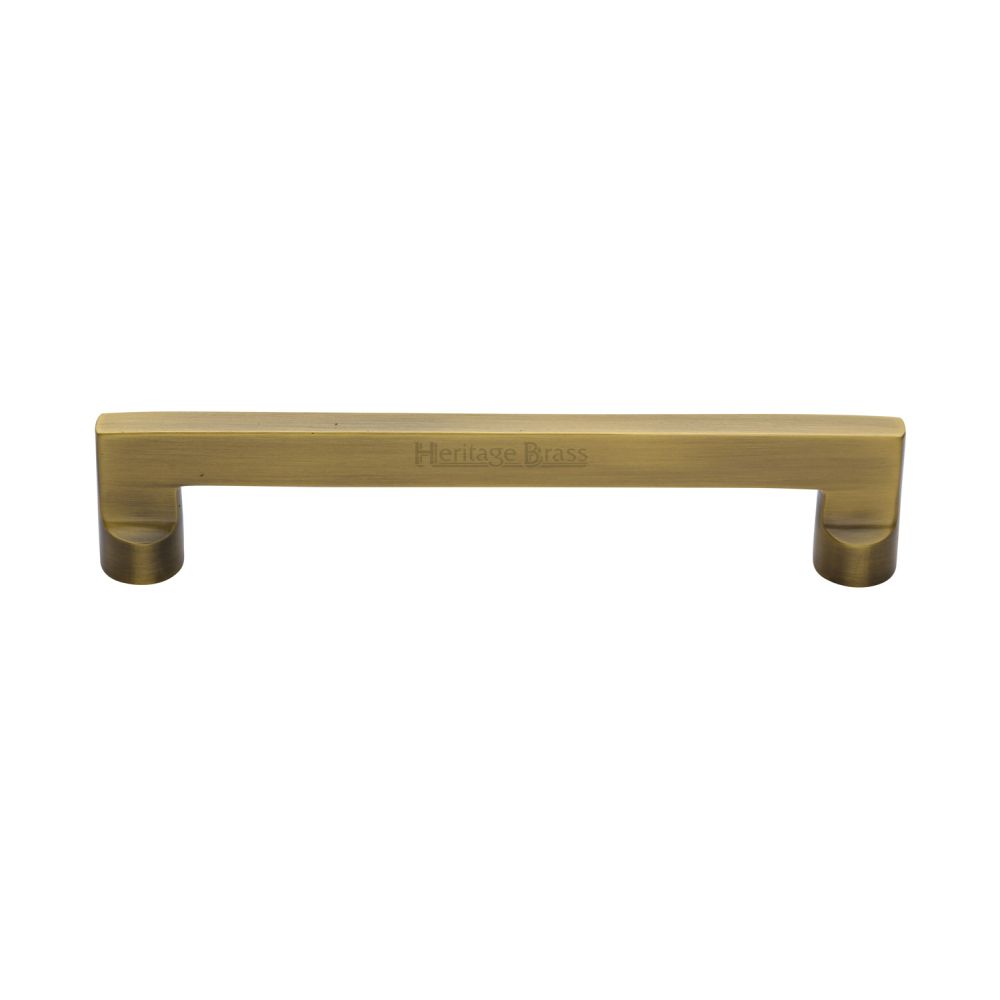 This is an image of a Heritage Brass - Cabinet Pull Apollo Design 160mm CTC Antique Brass Finish, c0345-160-at that is available to order from Trade Door Handles in Kendal.