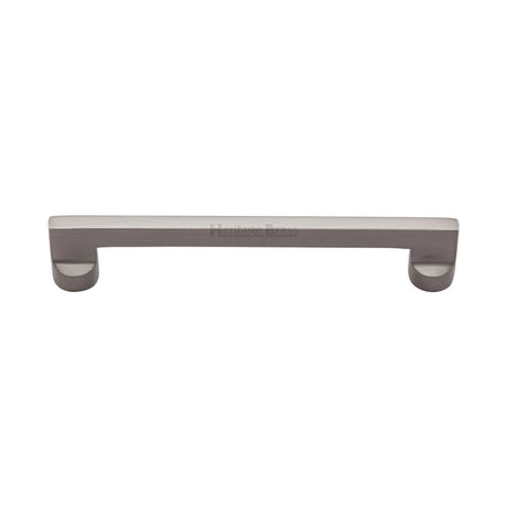 This is an image of a Heritage Brass - Cabinet Pull Apollo Design 160mm CTC Satin Nickel Finish, c0345-160-sn that is available to order from Trade Door Handles in Kendal.