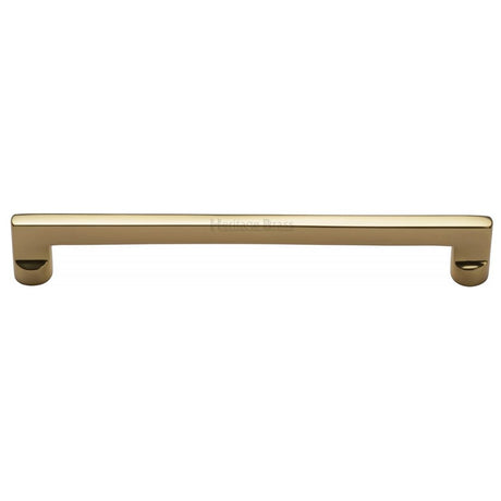 This is an image of a Heritage Brass - Cabinet Pull Apollo Design 256mm CTC Polished Brass Finish, c0345-256-pb that is available to order from Trade Door Handles in Kendal.