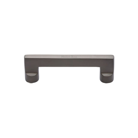 This is an image of a Heritage Brass - Cabinet Pull Apollo Design 96mm CTC Matt Bronze Finish, c0345-96-mb that is available to order from Trade Door Handles in Kendal.