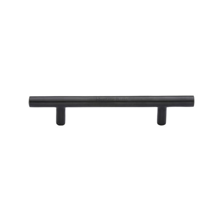 This is an image of a Heritage Brass - Cabinet Pull T-Bar Design 101mm CTC Matt Black Finish, c0361-101-bkmt that is available to order from Trade Door Handles in Kendal.