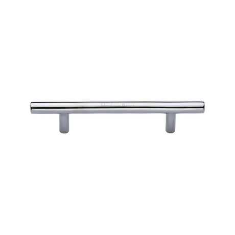 This is an image of a Heritage Brass - Cabinet Pull T-Bar Design 101mm CTC Polished Chrome Finish, c0361-101-pc that is available to order from Trade Door Handles in Kendal.