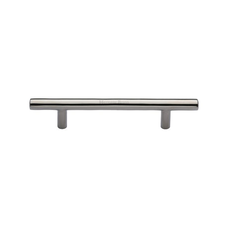 This is an image of a Heritage Brass - Cabinet Pull T-Bar Design 101mm CTC Polished Nickel Finish, c0361-101-pnf that is available to order from Trade Door Handles in Kendal.