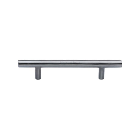 This is an image of a Heritage Brass - Cabinet Pull T-Bar Design 101mm CTC Satin Chrome Finish, c0361-101-sc that is available to order from Trade Door Handles in Kendal.