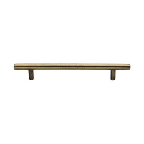 This is an image of a Heritage Brass - Cabinet Pull T-Bar Design 160mm CTC Antique Brass Finish, c0361-160-at that is available to order from Trade Door Handles in Kendal.