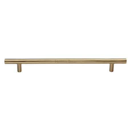 This is an image of a Heritage Brass - Cabinet Pull T-Bar Design 203mm CTC Satin Brass Finish, c0361-203-sb that is available to order from Trade Door Handles in Kendal.