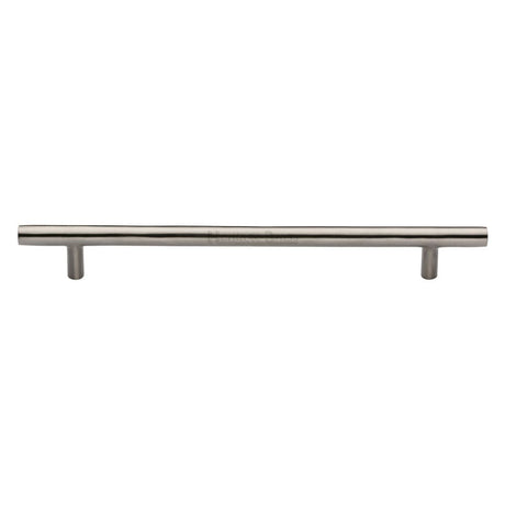 This is an image of a Heritage Brass - Cabinet Pull T-Bar Design 203mm CTC Satin Nickel Finish, c0361-203-sn that is available to order from Trade Door Handles in Kendal.