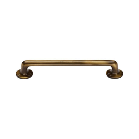 This is an image of a Heritage Brass - Heritage Cabinet Pull Traditional Design 152mm CTC Antique Brass F, c0376-152-at that is available to order from Trade Door Handles in Kendal.