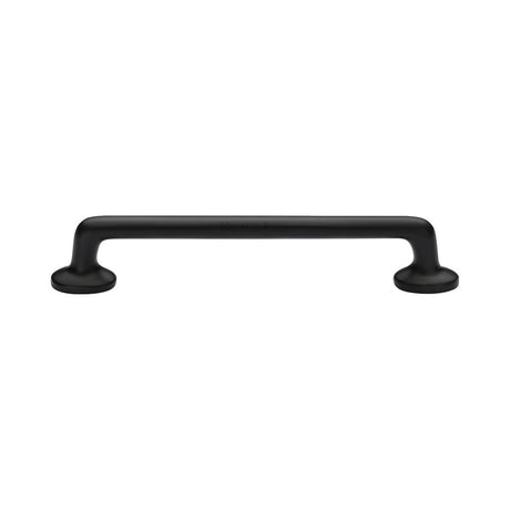 This is an image of a Heritage Brass - Heritage Cabinet Pull Traditional Design 152mm CTC Matt Black F, c0376-152-bkmt that is available to order from Trade Door Handles in Kendal.