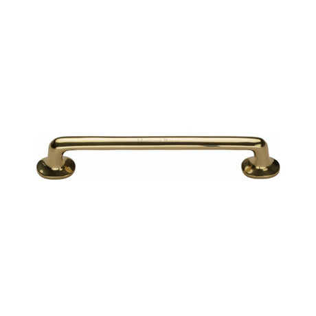 This is an image of a Heritage Brass - Heritage Cabinet Pull Traditional Design 152mm CTC Polished Brass F, c0376-152-pb that is available to order from Trade Door Handles in Kendal.