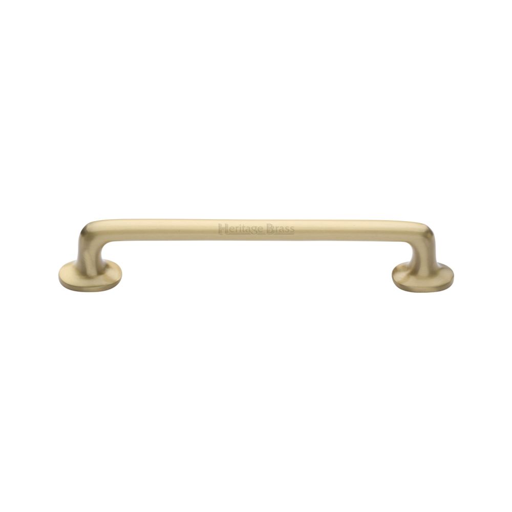 This is an image of a Heritage Brass - Heritage Cabinet Pull Traditional Design 152mm CTC Satin Brass F, c0376-152-sb that is available to order from Trade Door Handles in Kendal.