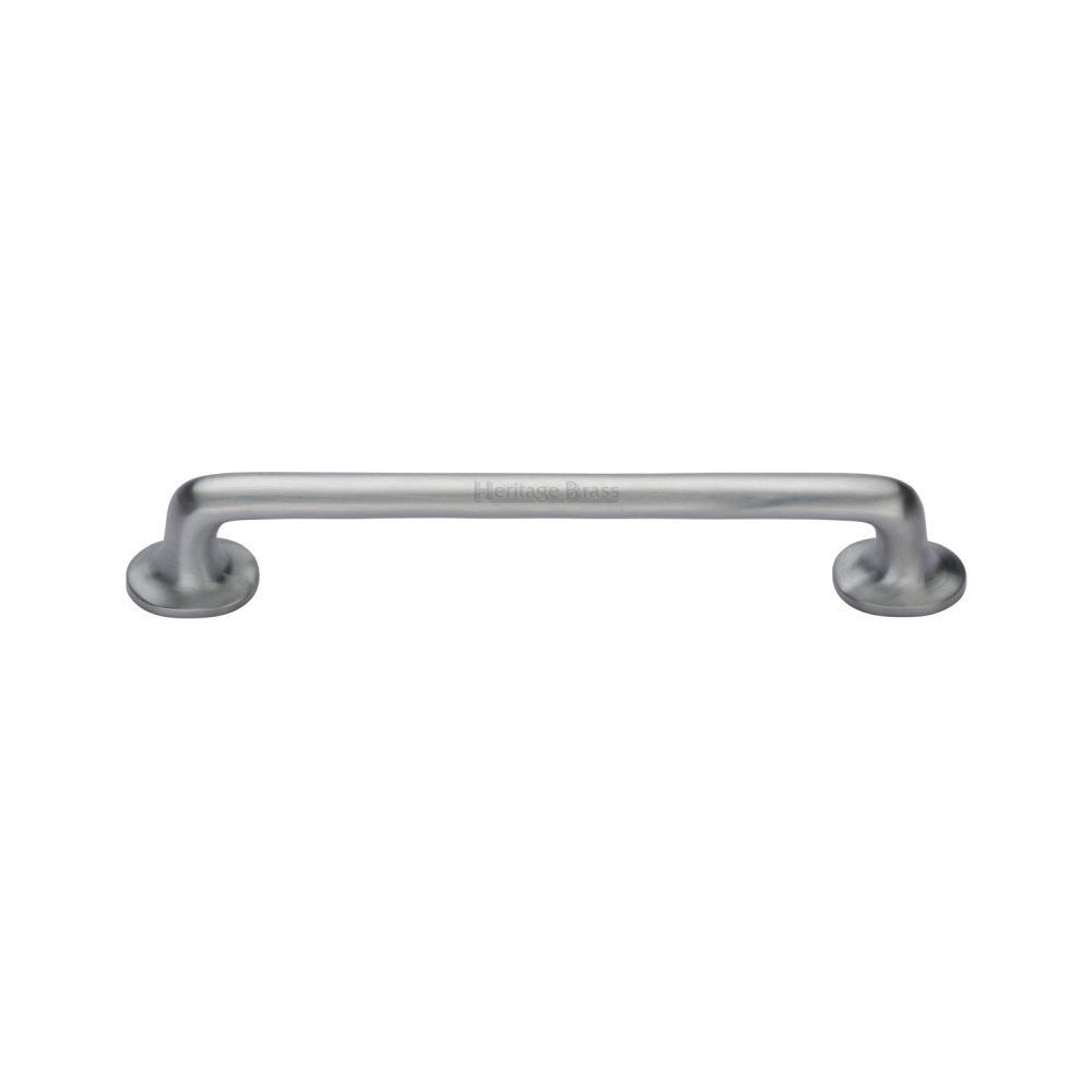 This is an image of a Heritage Brass - Heritage Cabinet Pull Traditional Design 152mm CTC Satin Chrome, c0376-152-sc that is available to order from Trade Door Handles in Kendal.