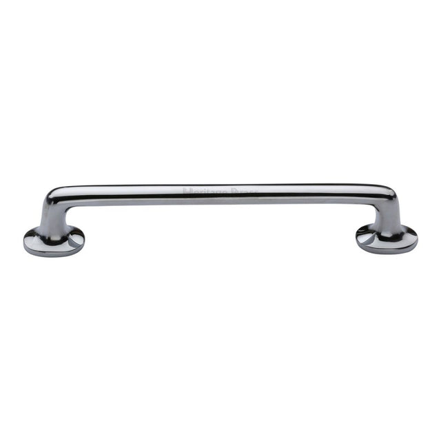 This is an image of a Heritage Brass - Cabinet Pull Traditional Design 203mm CTC Polished Chrome Finish, c0376-203-pc that is available to order from Trade Door Handles in Kendal.