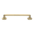 This is an image of a Heritage Brass - Cabinet Pull Traditional Design 203mm CTC Satin Brass Finish, c0376-203-sb that is available to order from Trade Door Handles in Kendal.