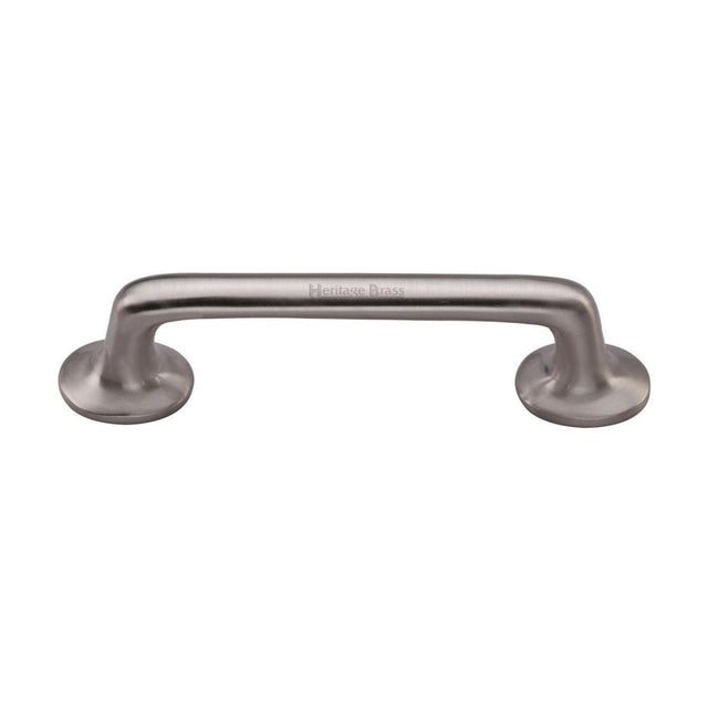 This is an image of a Heritage Brass - Cabinet Pull Traditional Design 203mm CTC Satin Nickel Finish, c0376-203-sn that is available to order from Trade Door Handles in Kendal.