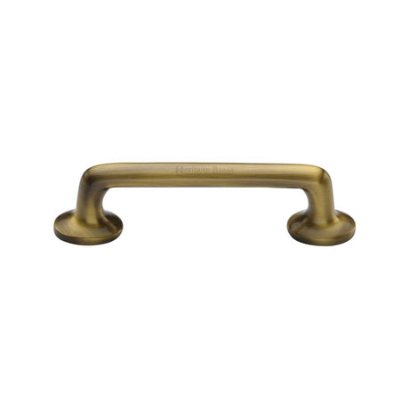 This is an image of a Heritage Brass - Cabinet Pull Traditional Design 96mm CTC Antique Brass Finish, c0376-96-at that is available to order from Trade Door Handles in Kendal.