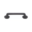 This is an image of a Heritage Brass - Cabinet Pull Traditional Design 96mm CTC Matt Black Finish, c0376-96-bkmt that is available to order from Trade Door Handles in Kendal.