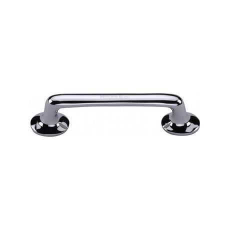 This is an image of a Heritage Brass - Cabinet Pull Traditional Design 96mm CTC Polished Chrome Finish, c0376-96-pc that is available to order from Trade Door Handles in Kendal.