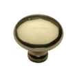 This is a image of a Heritage Brass - Cabinet Knob Victorian Round Design 38mm Pol. Brass Finish that is available to order from Trade Door Handles in Kendal