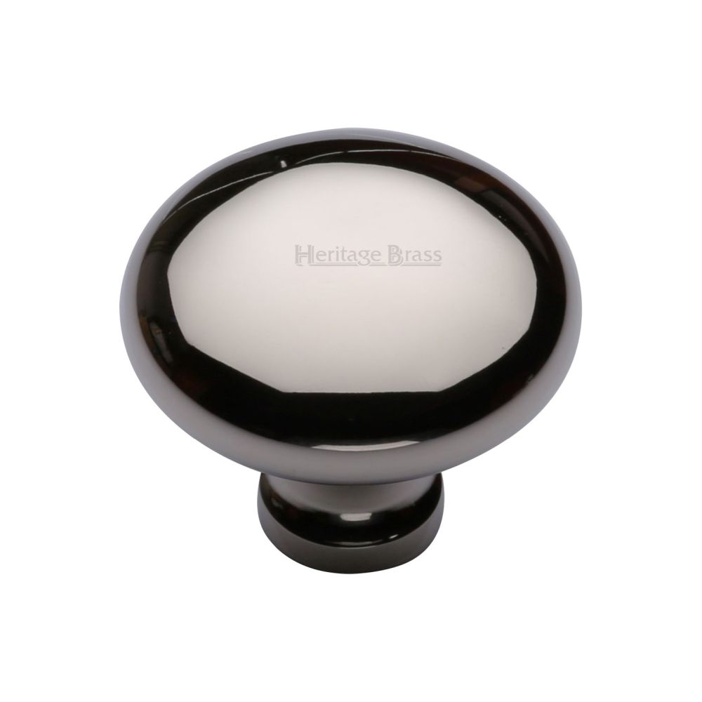 This is an image of a Heritage Brass - Cabinet Knob Victorian Round Design 38mm Polished Nickel Finish, c113-38-pnf that is available to order from Trade Door Handles in Kendal.