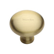 This is an image of a Heritage Brass - Cabinet Knob Victorian Round Design 38mm Satin Brass Finish, c113-38-sb that is available to order from Trade Door Handles in Kendal.