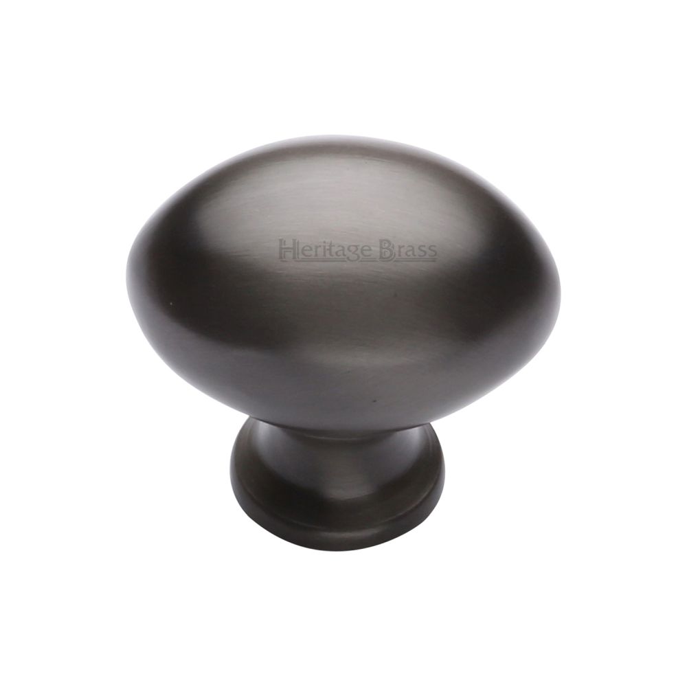 This is an image of a Heritage Brass - Cabinet Knob Victorian Oval Design 32mm Matt Bronze Finish, c114-32-mb that is available to order from Trade Door Handles in Kendal.