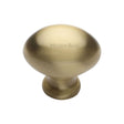 This is an image of a Heritage Brass - Cabinet Knob Victorian Oval Design 32mm Satin Brass Finish, c114-32-sb that is available to order from Trade Door Handles in Kendal.