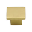 This is an image of a Heritage Brass - Cabinet Knob Classic Square Design 32mm Polished Brass Finish, c1254-32-pb that is available to order from Trade Door Handles in Kendal.