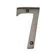 This is an image of a Heritage Brass - Numeral 7 Face Fix 76mm (3") Matt Bronze Finish, c1560-7-mb that is available to order from Trade Door Handles in Kendal.