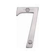 This is an image of a Heritage Brass - Numeral 7 Face Fix 76mm (3") Satin Chrome Finish, c1560-7-sc that is available to order from Trade Door Handles in Kendal.