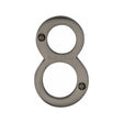 This is an image of a Heritage Brass - Numeral 8 Face Fix 76mm (3") Matt Bronze Finish, c1560-8-mb that is available to order from Trade Door Handles in Kendal.