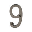 This is an image of a Heritage Brass - Numeral 9 Face Fix 76mm (3") Matt Bronze Finish, c1560-9-mb that is available to order from Trade Door Handles in Kendal.