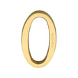 This is an image of a Heritage Brass - Numeral 0 Concealed Fix 76mm (3") Unlacquered Brass finish, c1564-0-ulb that is available to order from Trade Door Handles in Kendal.